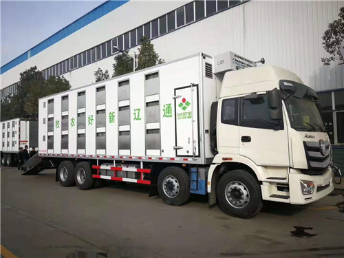 新希望六合通遼新好農牧2號恒溫運豬車已完工，準備發車