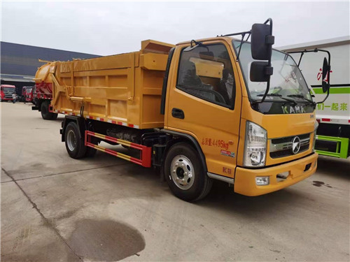 凱馬國六壓縮對接垃圾車地下室建筑垃圾轉運專用，整車高度不超過2.2米