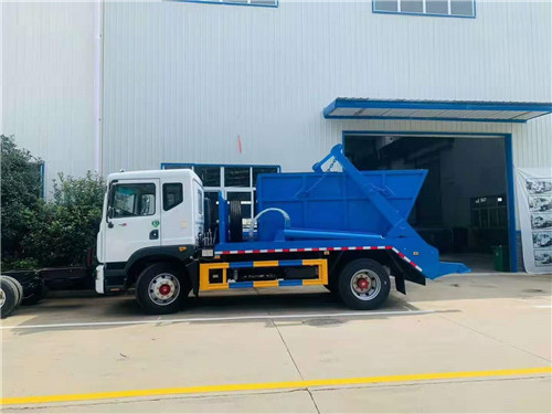 國六東風多利卡D9擺臂式垃圾車拖生活垃圾、淤泥漿渣土，克星推薦車
