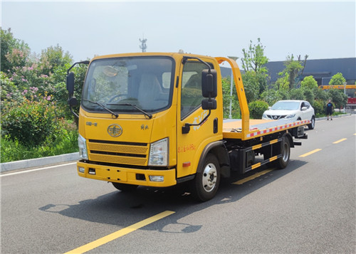 國六解放虎V輕量化一拖二清障車圖片參數介紹