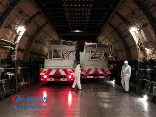 程力集團彰顯大企風范，八天交付45臺東風天錦抑塵車出口阿聯酋！